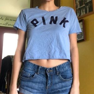 Blue PINK crop top